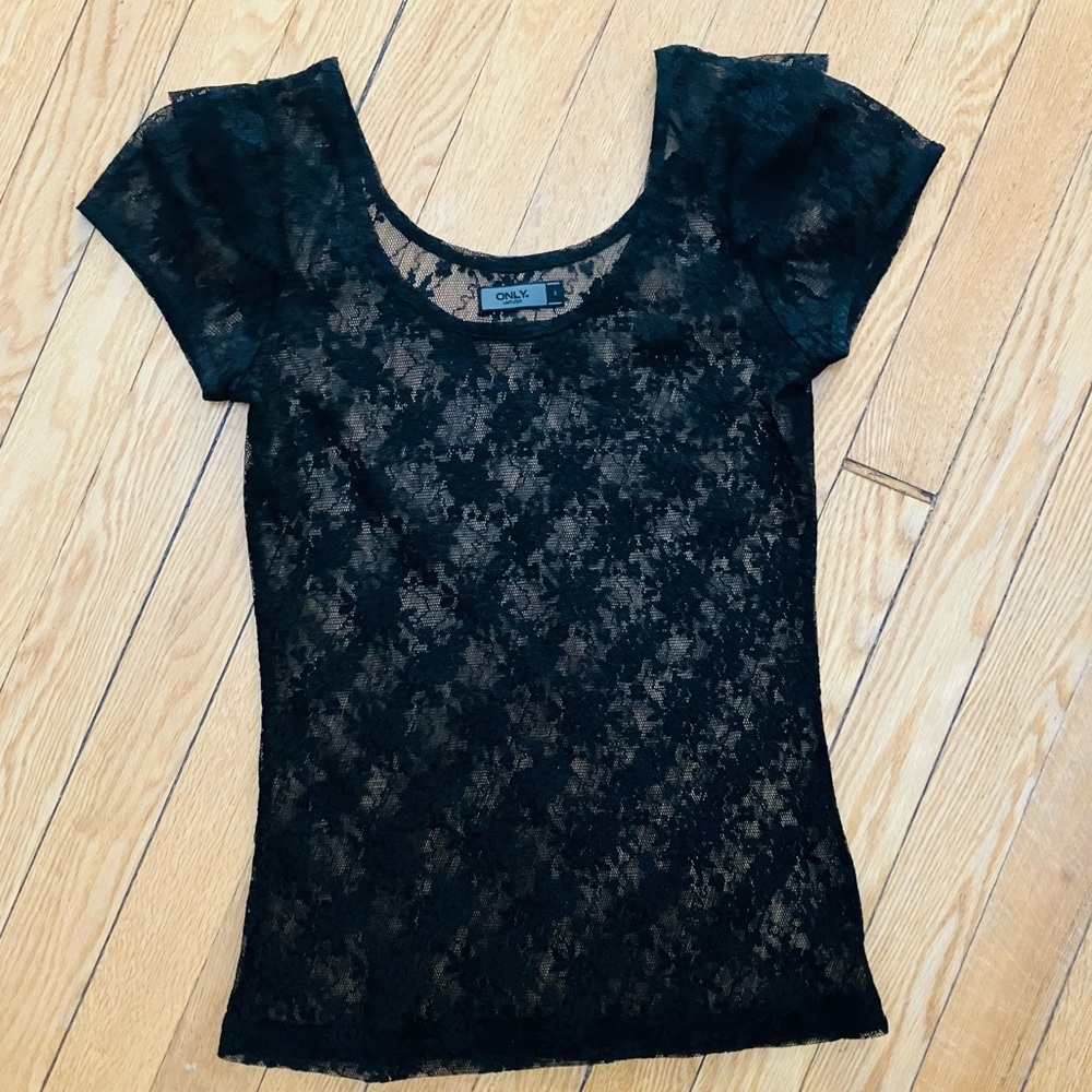 Lace see through top